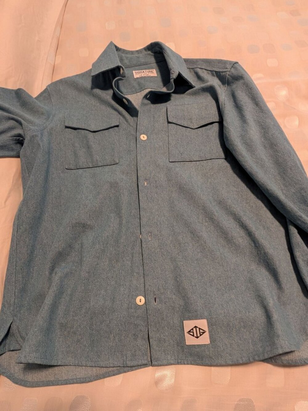 SIGNATURE INNOVATION GROUP. Men's heavy denim streetwear overshirt-SZ XL, X COND - Picture 4 of 8